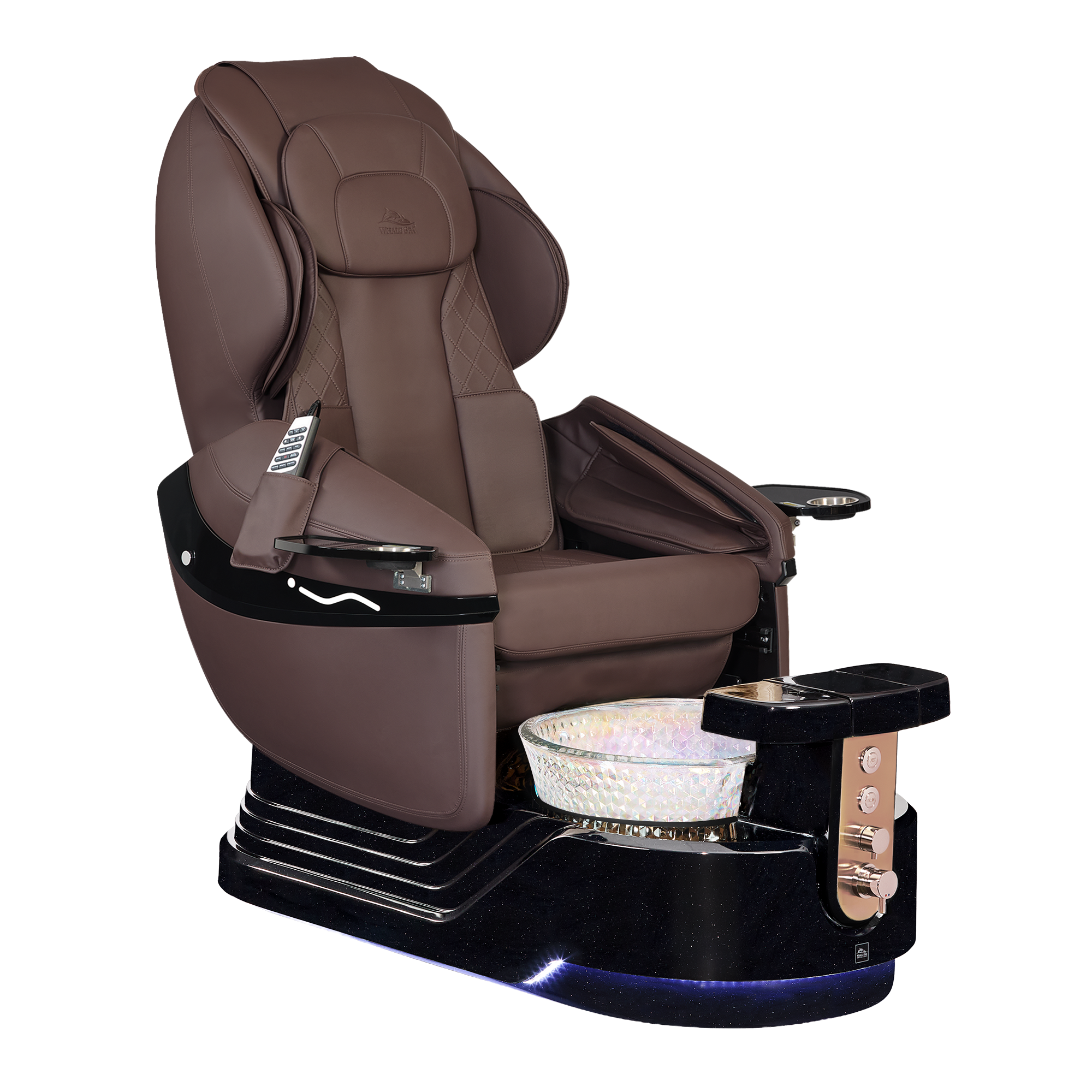 Elora-ChocolateLeather-BlackBase-HologramBasin-RoseGold